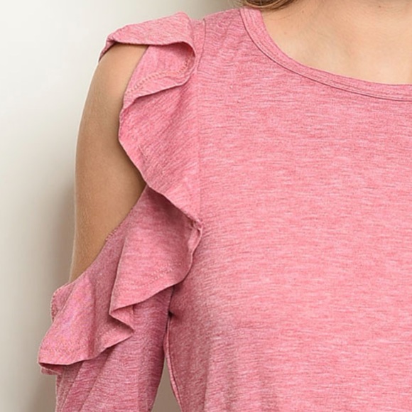 💕 Berry Cold Shoulder Top - Picture 4 of 5